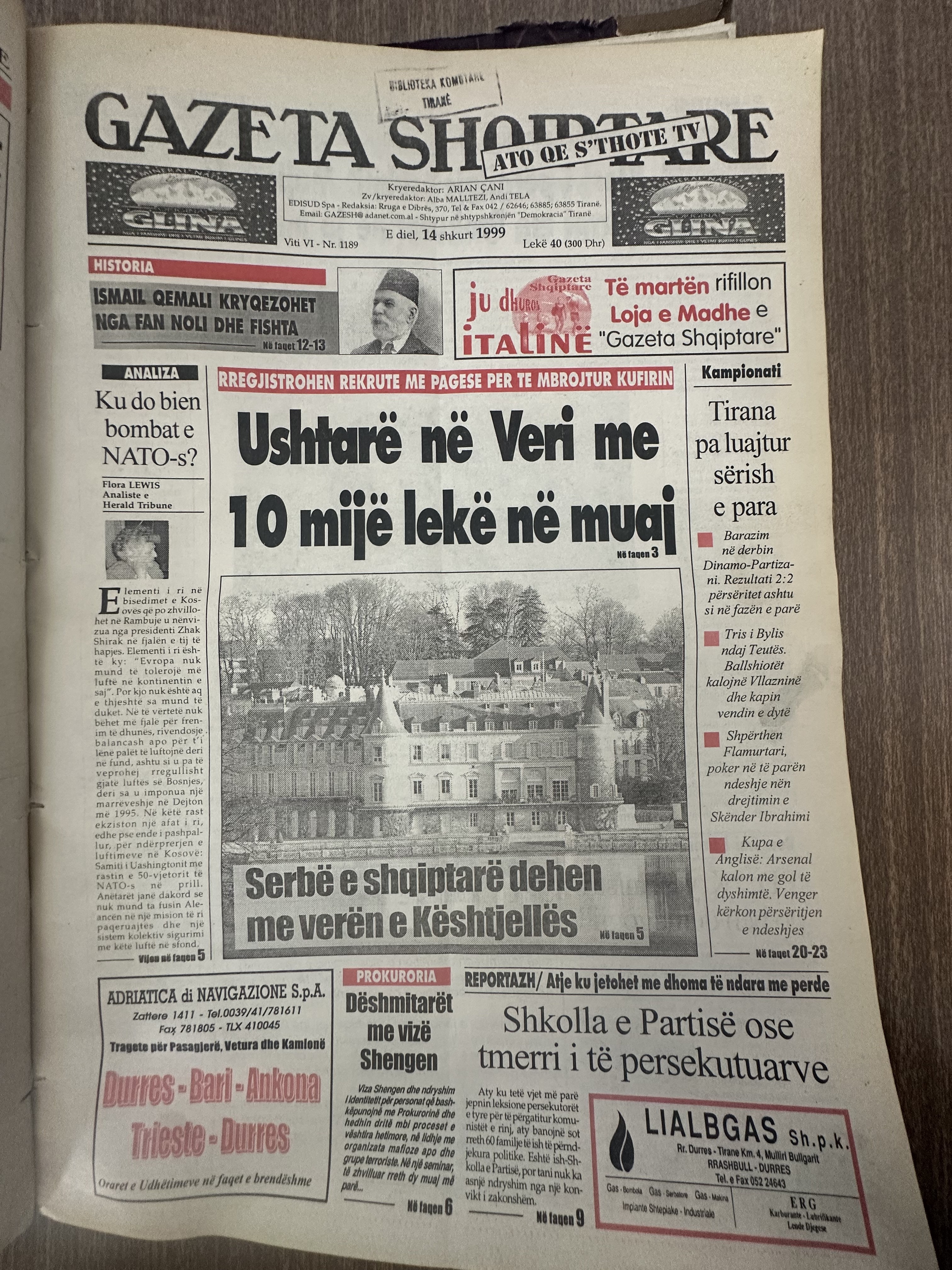 Gazeta Shqiptare 1999-02-14